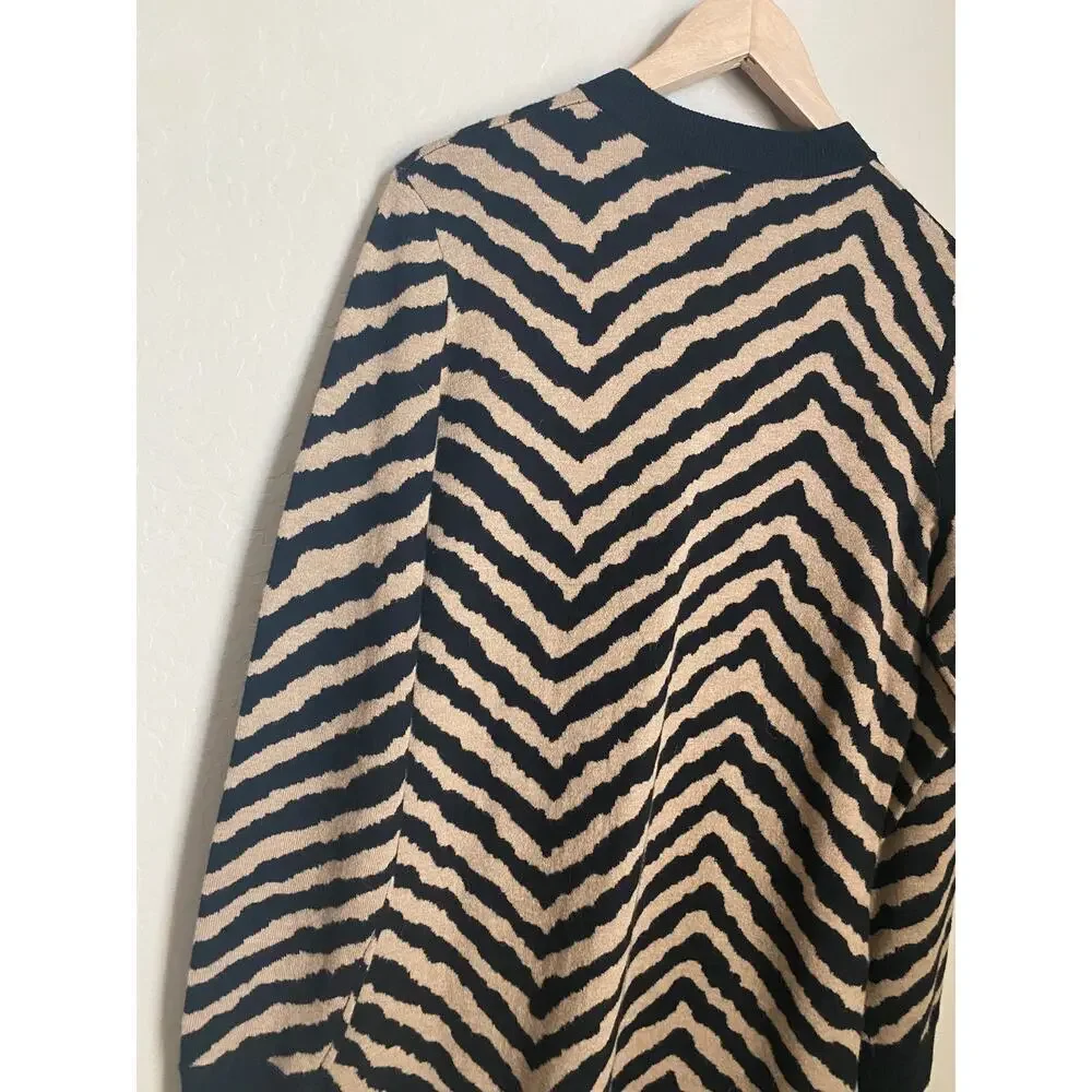 BOSS Fadrella Chevron Long‎ Sleeve Shift Sweater Dress